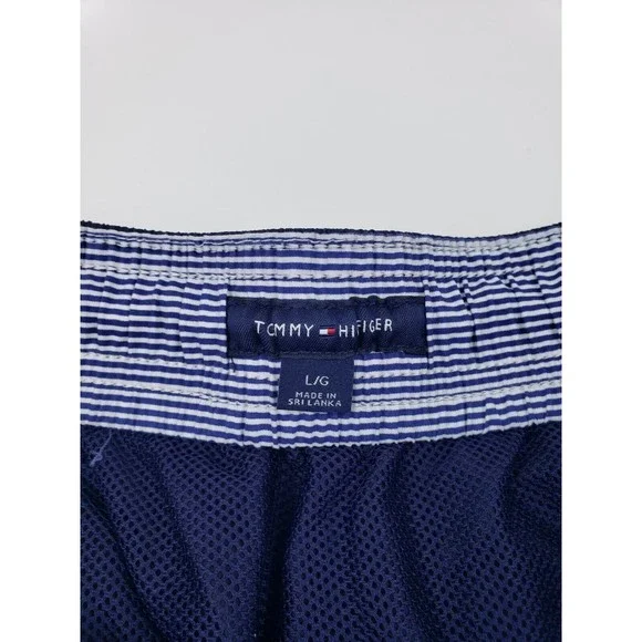 Tommy Hilfiger Mens Swim Trunks Size Large Color NavyBlue QuickDry Elastic Waist - Picture 3 of 8